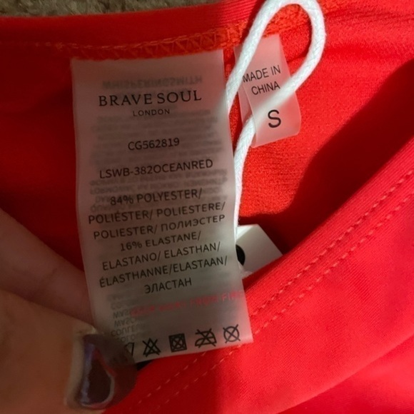 Nasty Gal Brace Soul High Waisted Red Bikini Bottom Size Small NWT - Picture 7 of 7